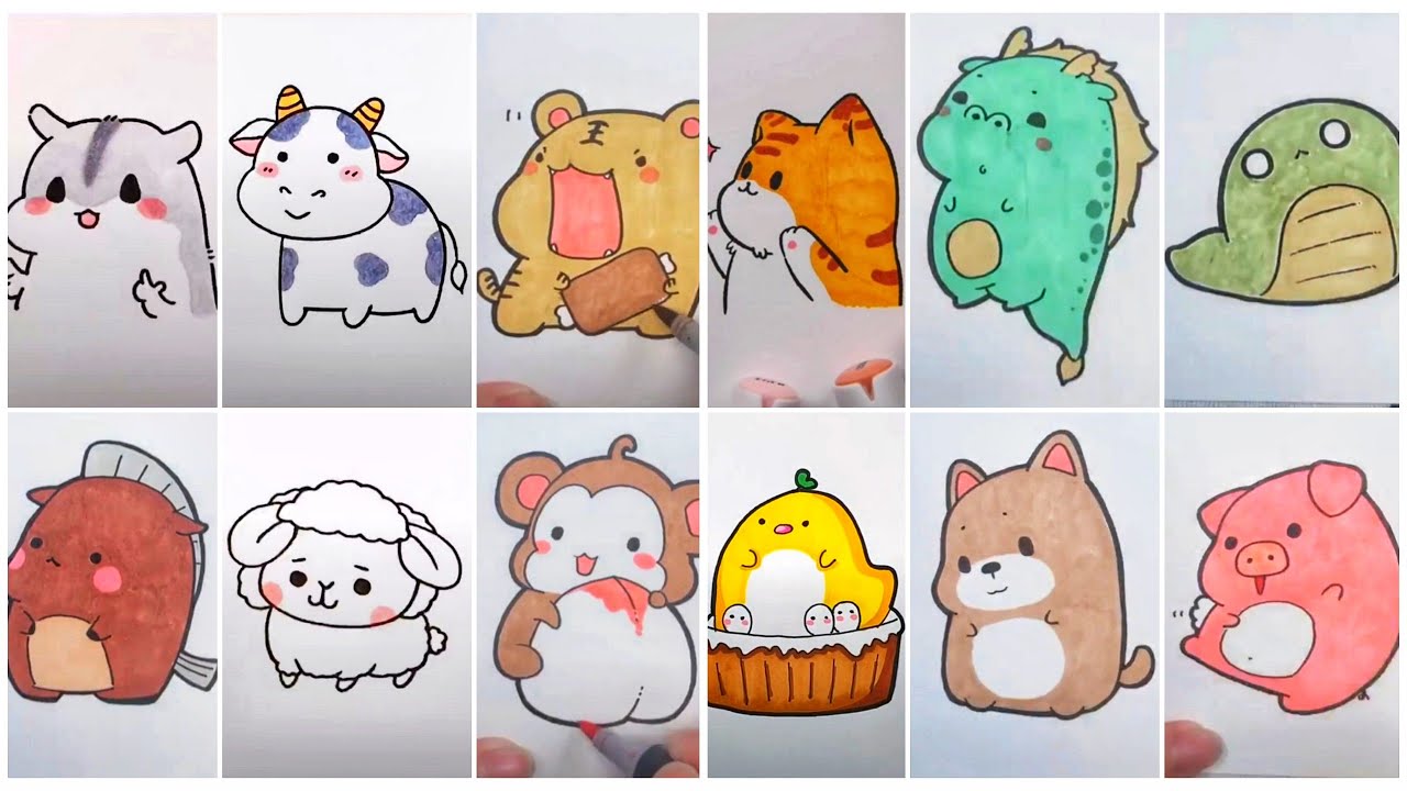 Cách Tính Số Đề 12 Con Giáp - Giải Mã Bí Ẩn Vận May 3 Vẽ hình 12 con giáp siêu cute năm 2024 | Bạn thuộc con giáp nào? - YouTube