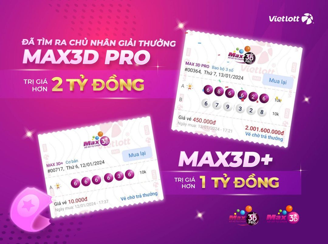 Xổ Số Điện Toán Vietlott Max 3D – Bí Quyết Chinh Phục Thần Tài 2 Dự định tiêu tiền tỷ của 2 chủ nhân cùng trúng giải đặc biệt Vietlott